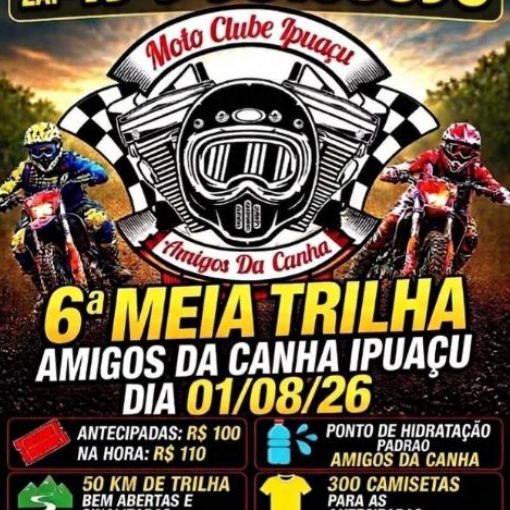 Event cover 6ª MEIA TRILHA AMIGOS DA CANHA IPUAÇU
