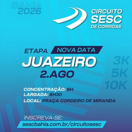 Event cover Circuito SESC de corridas - ETAPA JUAZEIRO - BA