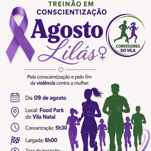 Event cover Treinão de Conscientização Agosto Lilas
