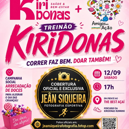 Event cover TREINÃO KIRIDONAS - CORRER FAZ BEM, DOAR TAMBEM