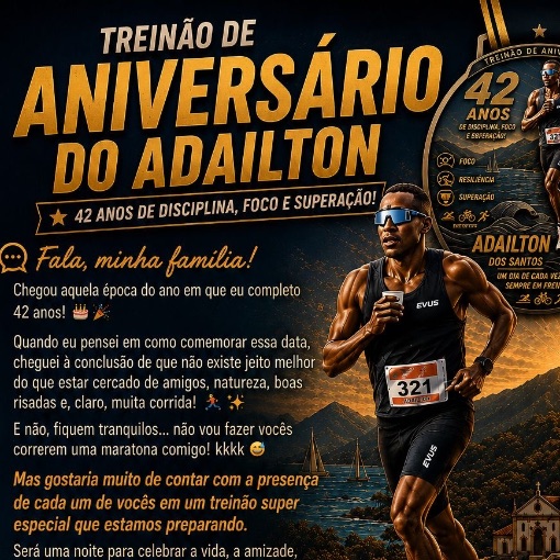 Event cover treino aniversario adailton