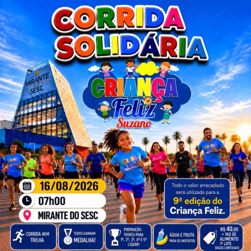 Event cover Corrida solidária criança feliz Suzano 
