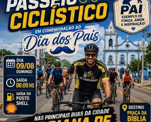Event cover PASSEIO CICLÍSTICO DIA DOS PAIS - @NETTODIASRUN - GOIANA