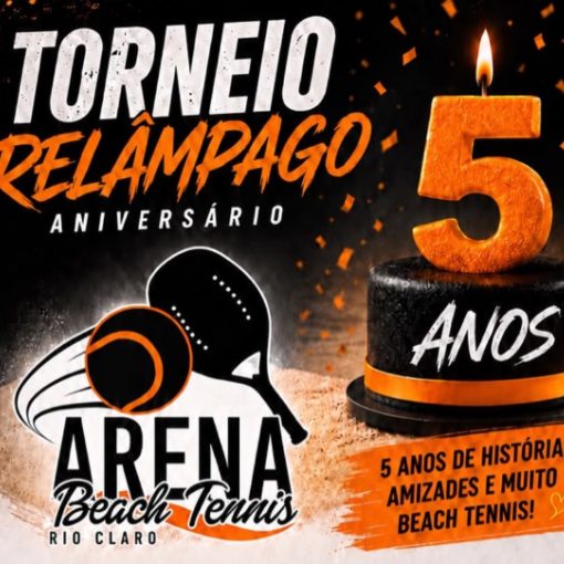 Couverture de l'événement Torneio Relâmpago 5 Anos Arena Beach Tennis