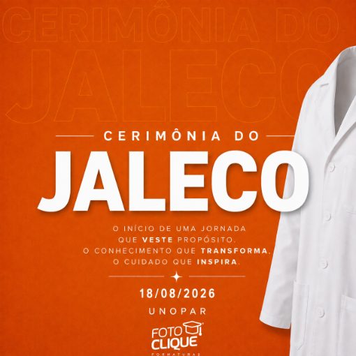 Event cover cerimonia do jaleco - unopar 18/08/2026