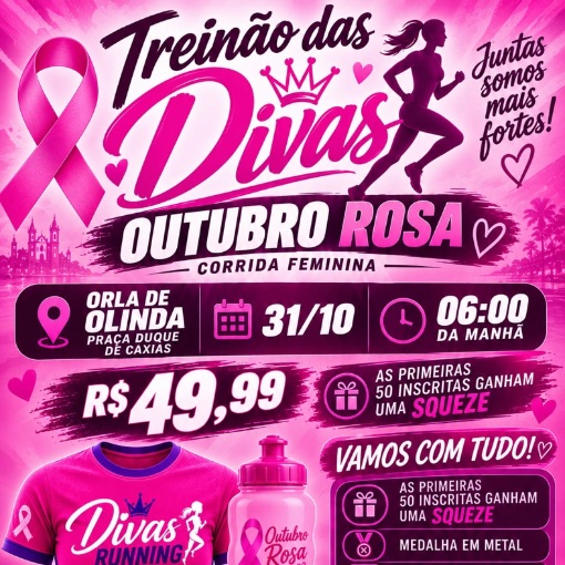 Event cover Treinão das Divas Outubro Rosa
