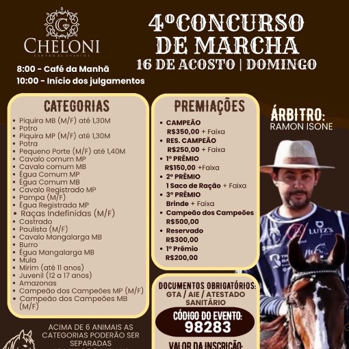Event cover 4º Concurso de Marcha Cheloni