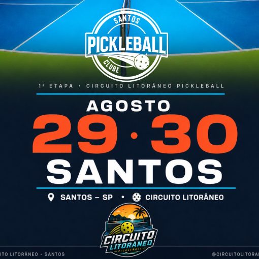 Event cover 1 Etapa - Circuito Litoraneo Pickleball - Etapa SANTOS 