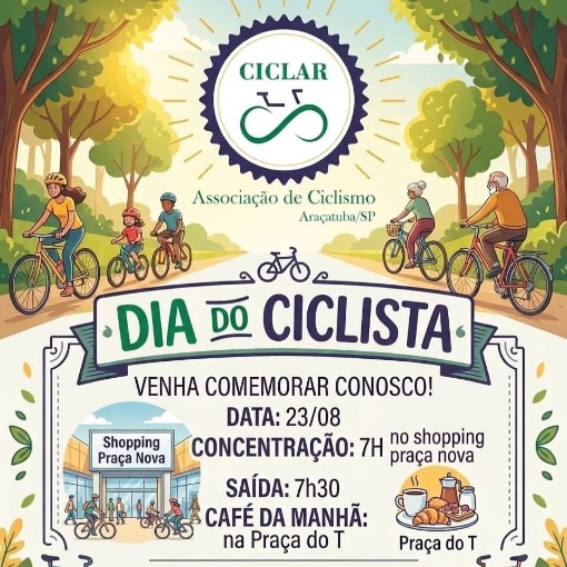 Event cover Dia do Ciclista - Ciclar Aracatuba