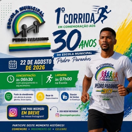 Event cover 1ª corrida em comemoração aos 30 anos da escola municipal Pedro Paranhos
