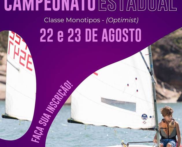 Event cover Optimist Campeonato Estadual – 22 e 23 de Agosto 2026 