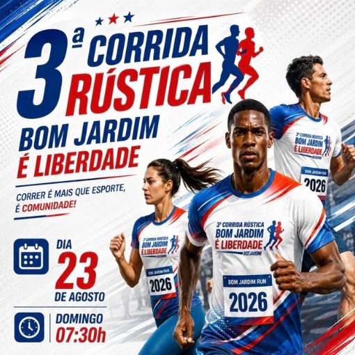 Portada del evento 3ª Corrida Rústica Bom Jardim É Liberdade