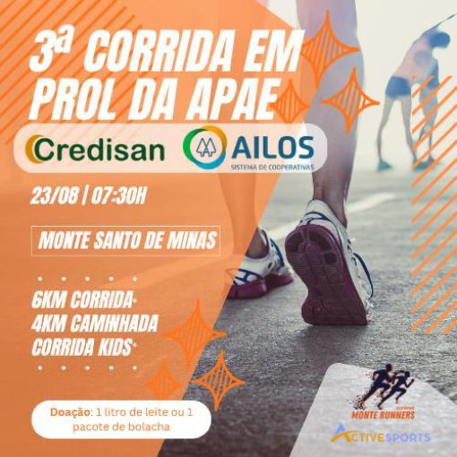 Naslovnica dogodka 3ª CORRIDA CREDISAN AILOS EM PROL DA APAE