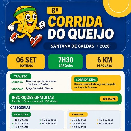 Capa do evento 8ª CORRIDA DO QUEIJO - SANTANA DE CALDAS