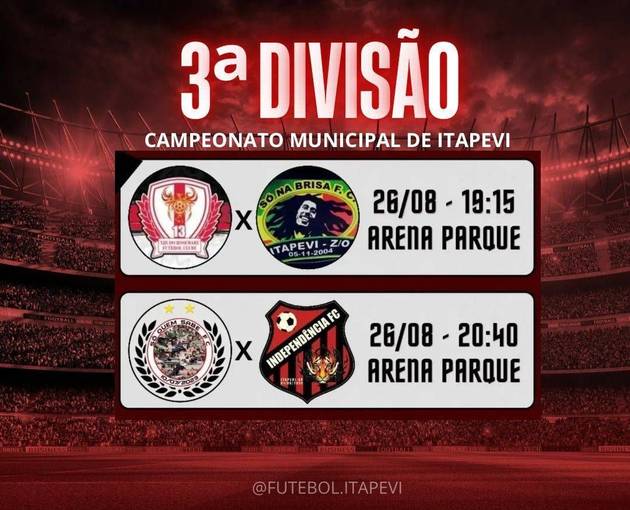 Capa do evento Campeonato Municipal de Itapevi - 3ª Divisão