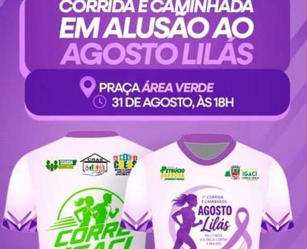Event cover Corrida e caminhada em alusão ao Agosto lilás