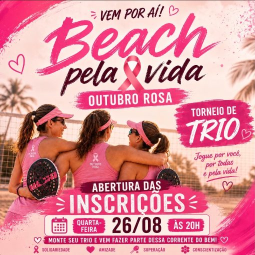 Event cover Beach pela Vida - Outubro Rosa - Kiosk Borda da Mata