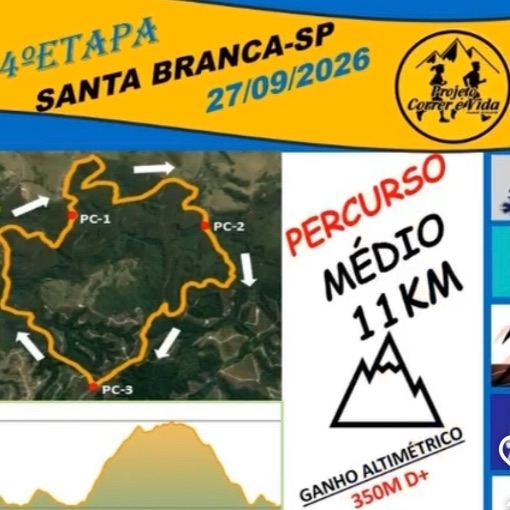 Event cover PROJETO CORRER E VIDA - ETAPA SANTA BRANCA  