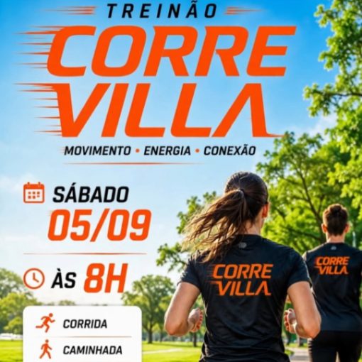 Event cover TREINÃO ENERGIA E MOVIMENTO - CORRE VILLA - VILLA FITNESS - UBERLANDIA MG