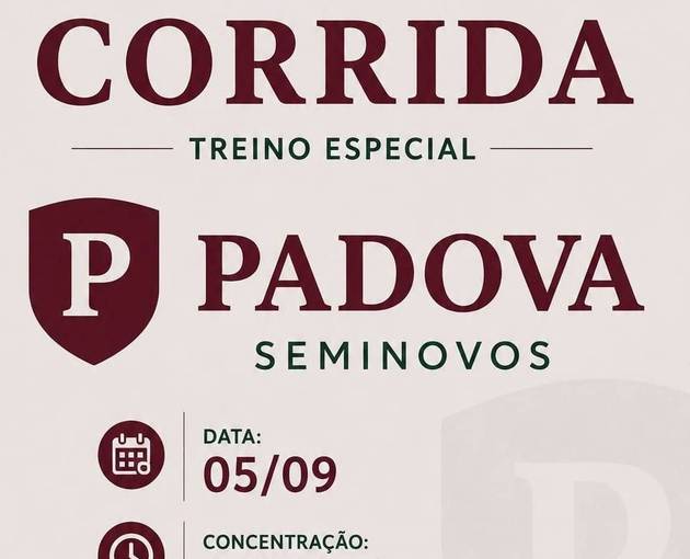 Event cover Treino de Corrida Pádova Semi Novos
