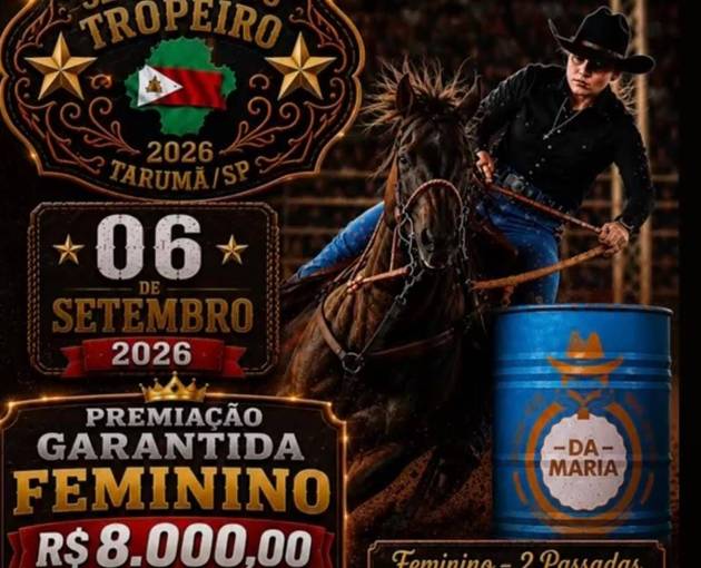 Event cover FESTA DO TROPEIRO DE TARUMÃ - PROVA DOS 3 TAMBORES