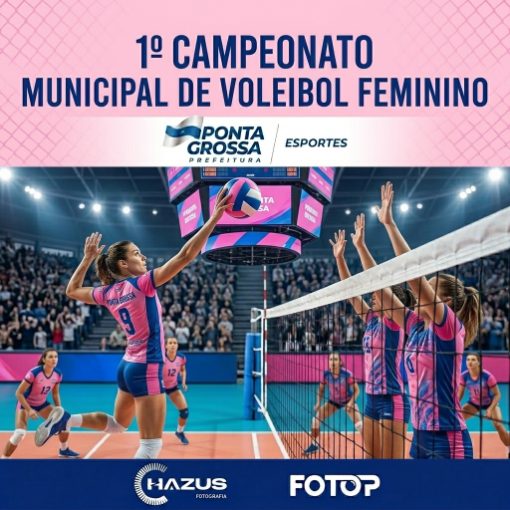 Capa do evento 1º CAMPEONATO MUNICIPAL DE VOLEIBOL FEMININO (08/09/26 - ARENA MULTIUSO)