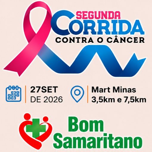 Event cover 2ª CORRIDA CONTRA O CÂNCER - HOSPITAL BOM SAMARITANO - TEÓFILO OTONI - MG
