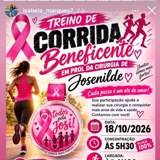 Event cover TREINO DE CORRIDA BENEFICENTE [JOSENILDE]