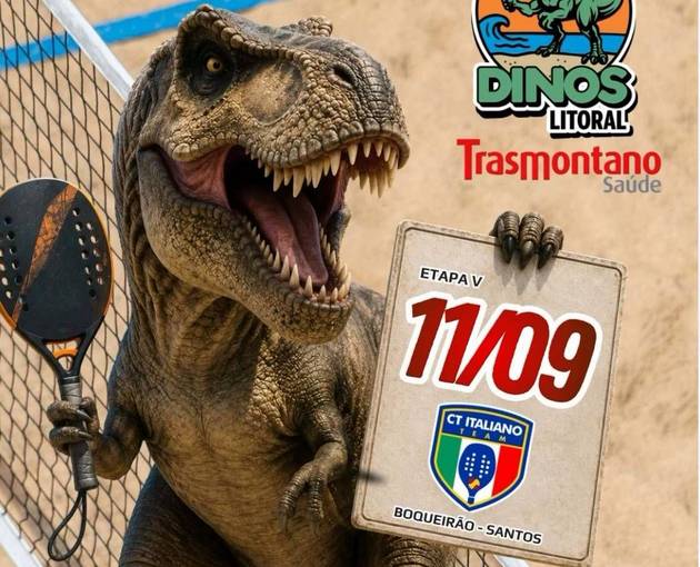 Event cover 5ª etapa dos Dinos Litoral Beach Tennis 2026
