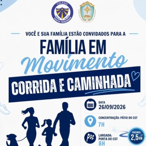 Event cover CORRIDA E CAMINHADA FAMÍLIA EM MOVIMENTO - CST - FORMIGA MG