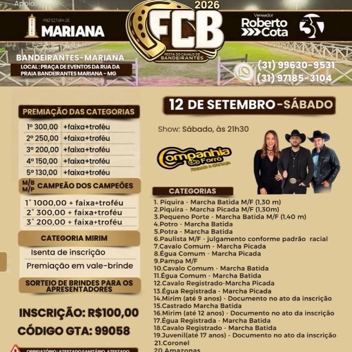 Event cover FESTA DO CAVALO DE BANDEIRANTES
