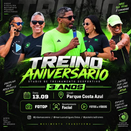 Naslovnica dogodka TREINO - ANIVERSÁRIO STÚDIO DE TREINAMENTO DESPORTIVO