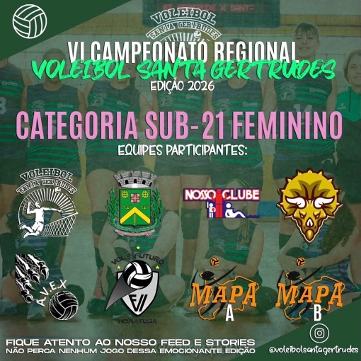Event cover VI Campeonato Regional Voleibol Santa Gertrudes - Vôlei Feminino - Sub21