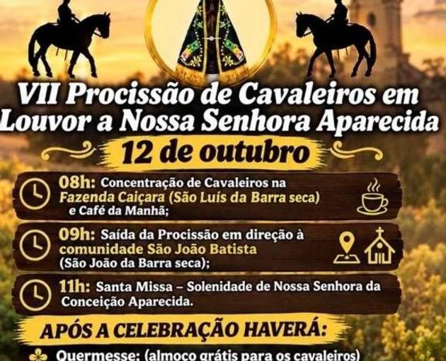 Event cover VII PROCISSÃO DE CAVALEIROS EM LOUVOR A NOSSA SRA. APARECIDA