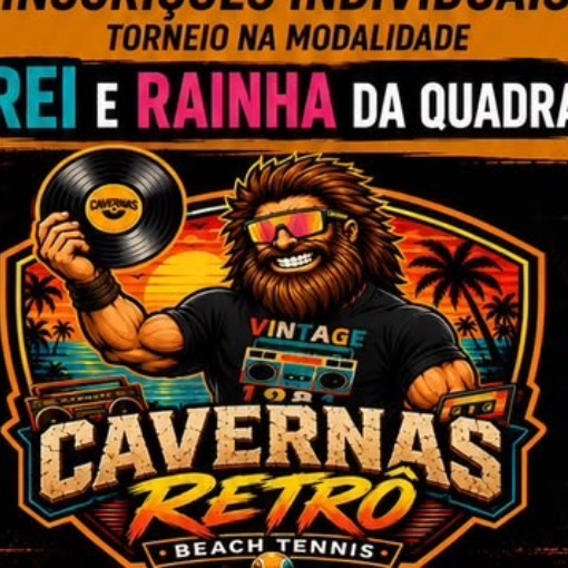 Event cover Cavernas Retrô Beach Tennis 