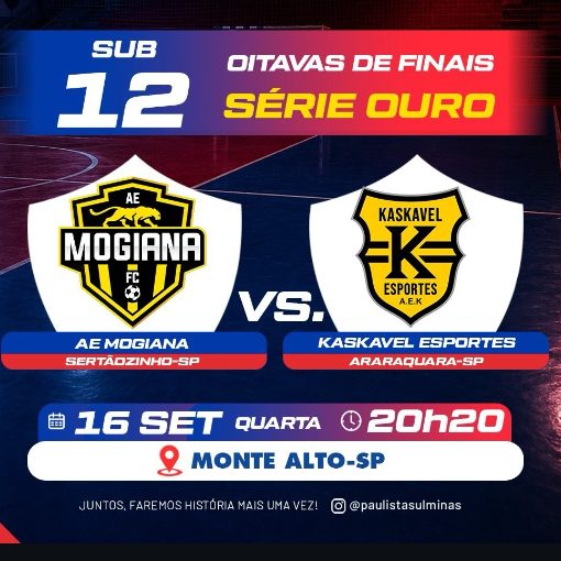 Event cover AE Mogiana x Kaskavel Araraquara - Sub-12 (8ª de Final Série Ouro)