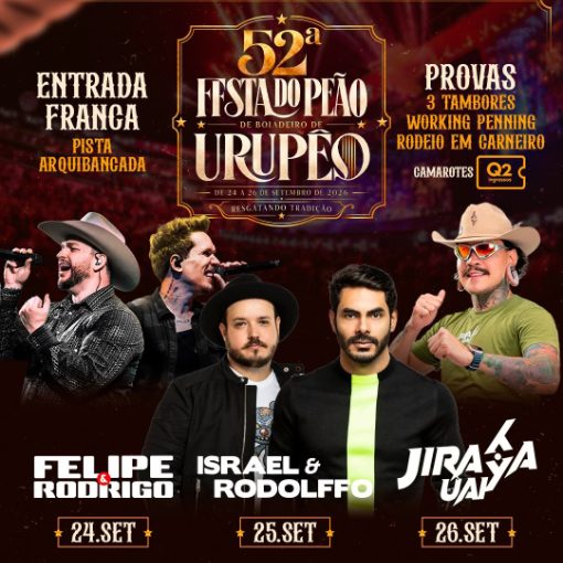 Event cover 52ª Festa do Peão de Urupês - 24 e 26 de setembro de 2026
