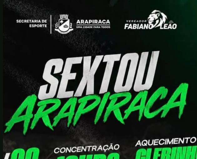 Event cover Sextou Arapiraca! Treinão Noturno - Arapiraca/AL