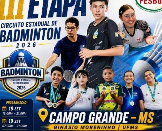 Event cover III Etapa Circuito estadual de Badminton 2026