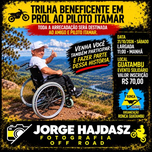 Event cover TRILHA BENEFICIENTE RONCA GUATAMBÚ (ITAMAR)
