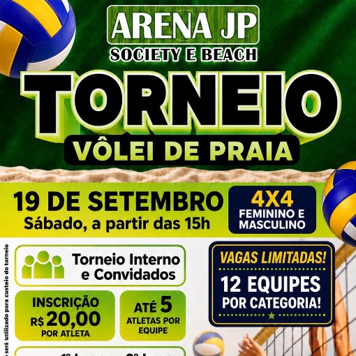 Event cover Torneio Vôlei de Praia - Arena JP