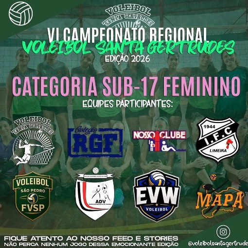 Event cover VI Campeonato Regional Voleibol Santa Gertrudes - Vôlei Feminino - Sub15