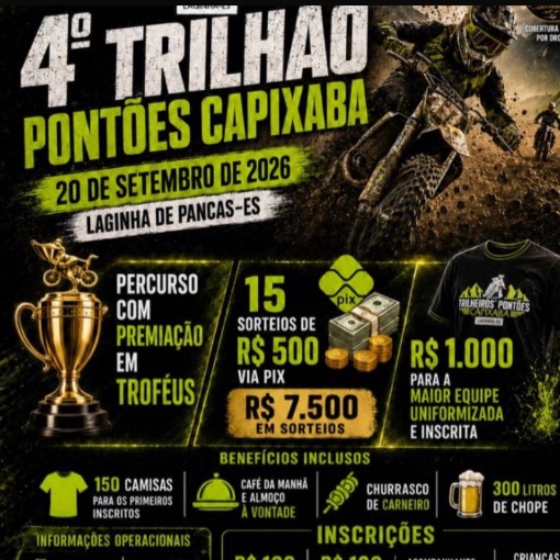 Event cover 4° Trilhão Pontões Capixaba de Laginha - Pancas 20/09/26