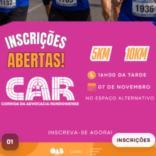Event cover CORRIDA DA ADVOCACIA RONDONIENSE - CAR