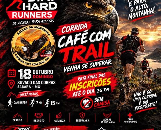 Event cover 1ª CORRIDA CAFÉ COM TRAIL STAY HARD RUNNERS