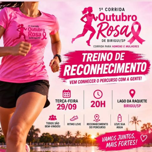 Event cover Reconhecimento 1 Corrida Outubro Rosa