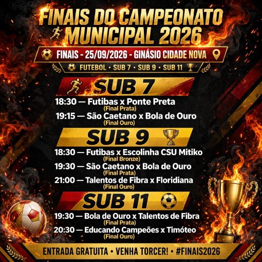 Event cover Finais do campeonato municipal 2026