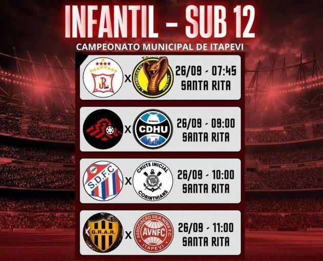 Event cover Campeonato Municipal de Itapevi - Infantil - Sub 12