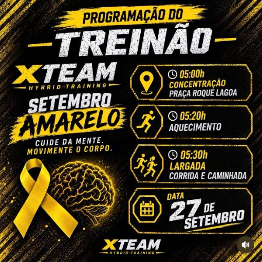 Event cover Treinao Xteam setembro amarelo