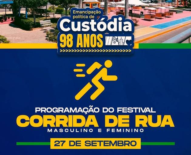 Event cover Corrida 4º Festival de Emancaipação Política - Custódia 